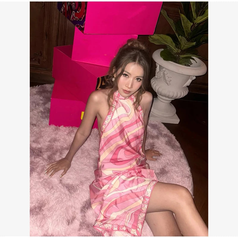 Pucci Summer Backless Pink Dress