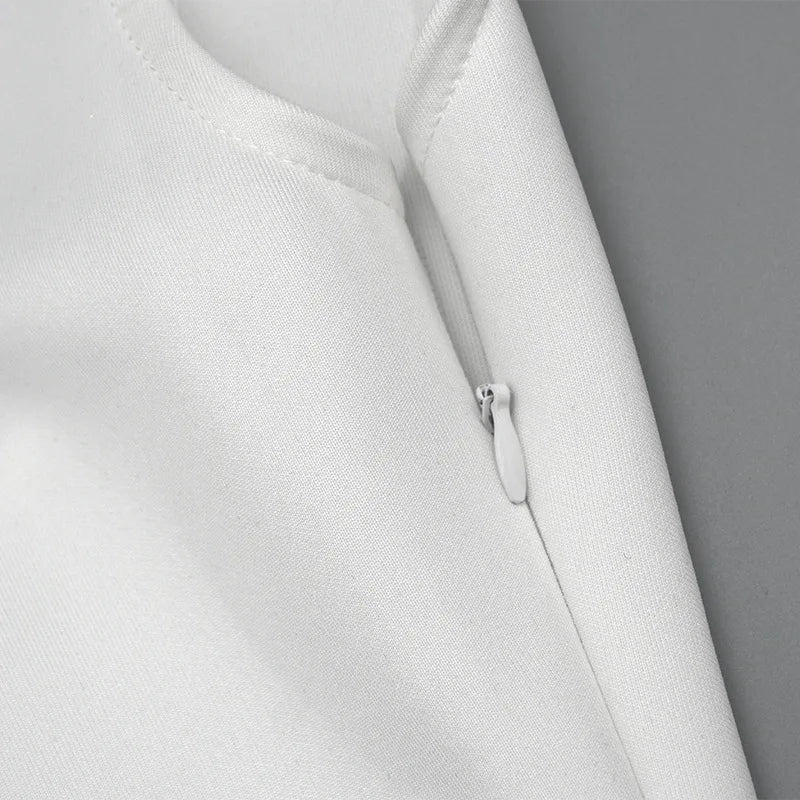 JULISSA MO Sexy Square Collar Women Maxi Dress White Spaghetti Strap High Waist Dress Female Summer Slim Elegant Party Clubwear - Shellss