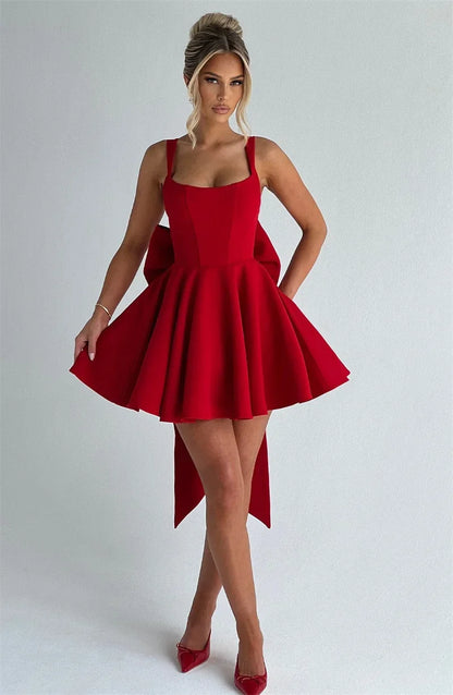 A Line Bow Corset Dress