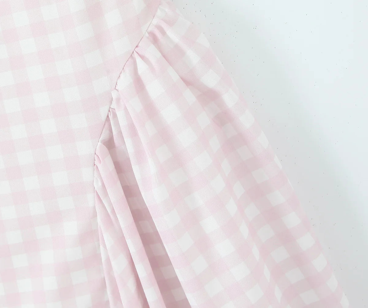 Elegant Laced Pleated Midi Dress