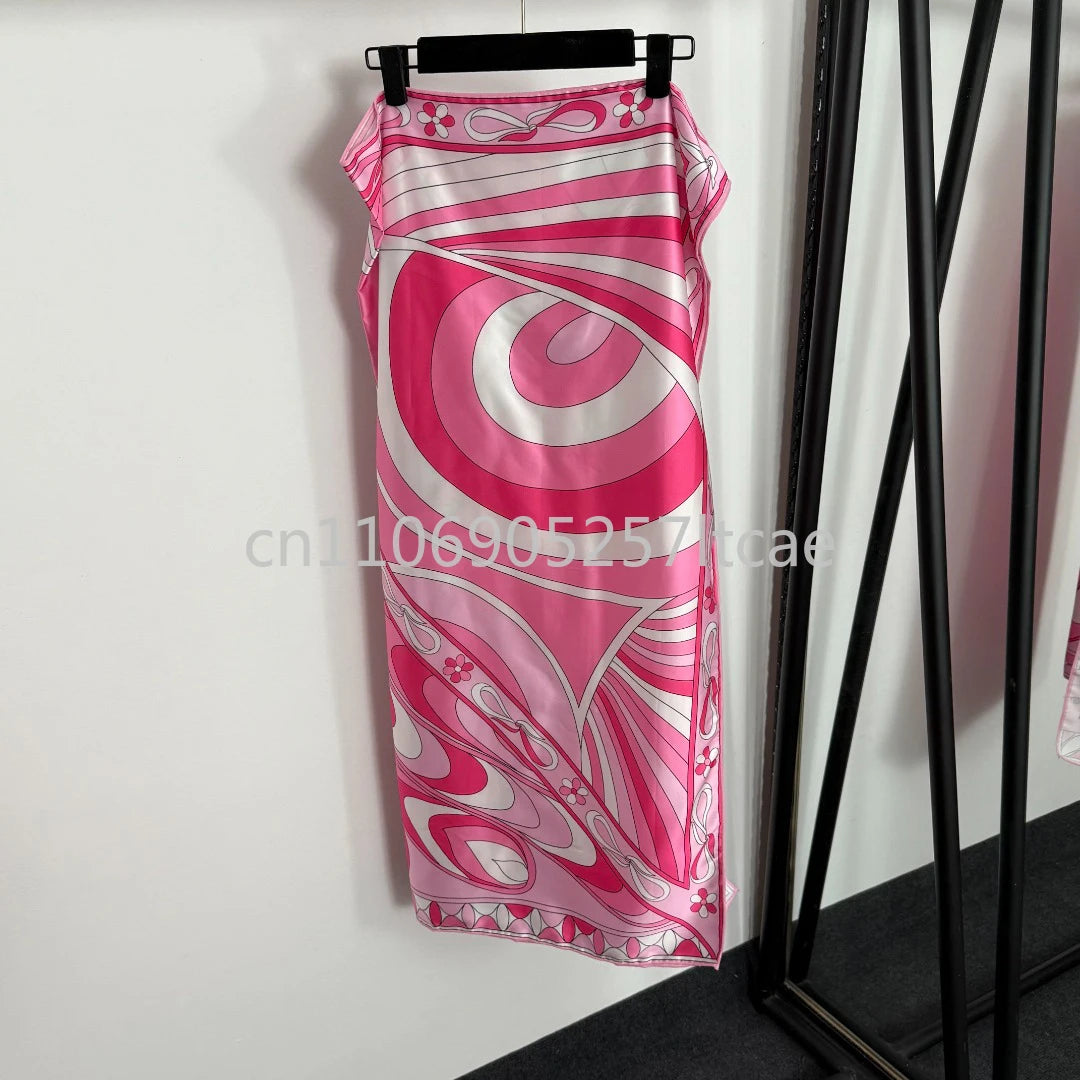 Luxury Design Pink Scarf Swimsuits