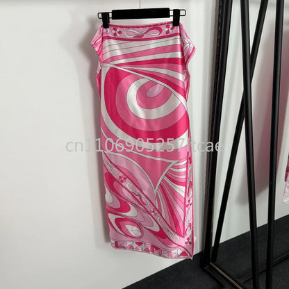 Luxury Design Pink Scarf Swimsuits