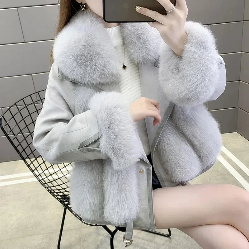 Women's Short Faux Coat Autumn Winter Imitation