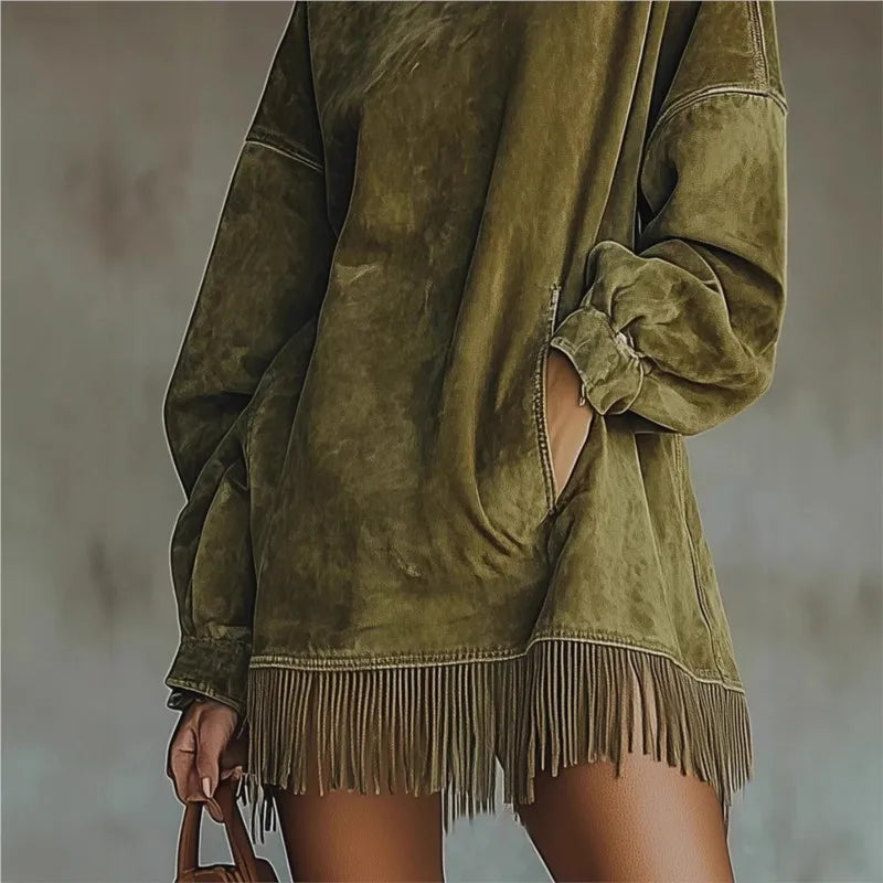 Retro Suede Tassel Zara vibes