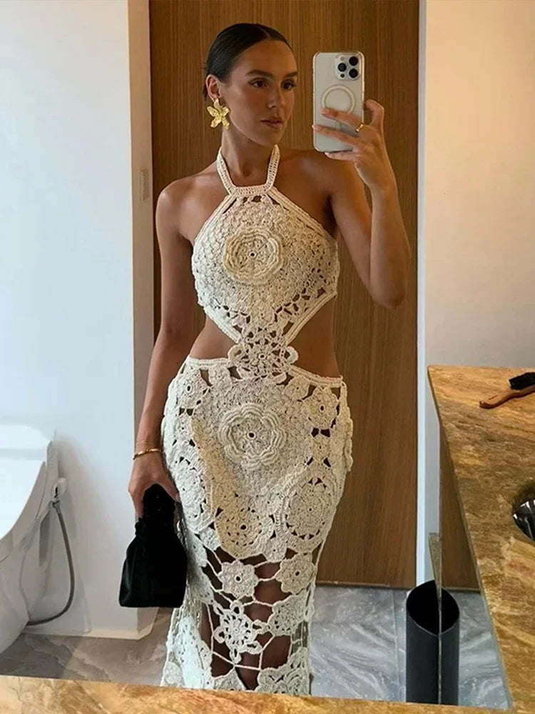 Halter crochet party dress cult gaia