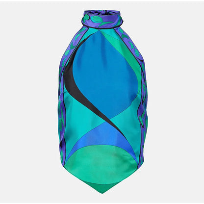 Printed Halter Top Skirt Set- Pucci Vibes