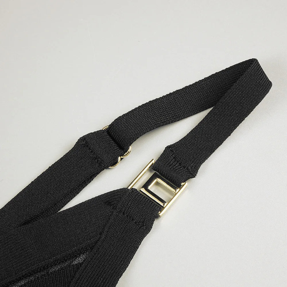 Semi Sheer Black Dress- Party Premium collection