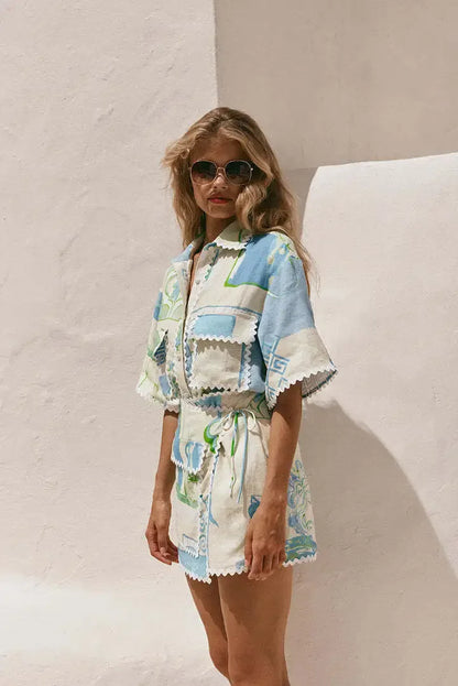 Greece Skorts shorts Set