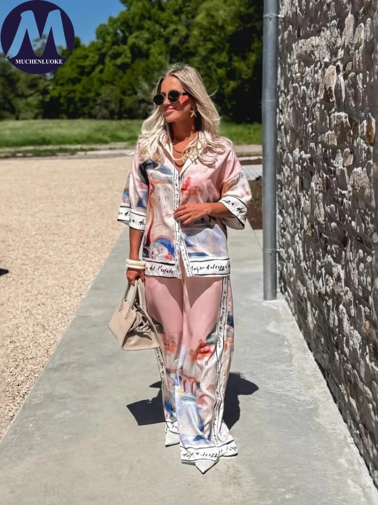 Silk Summer Printed Posh Set