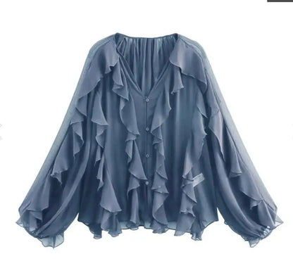Summer Ruffle frills Top