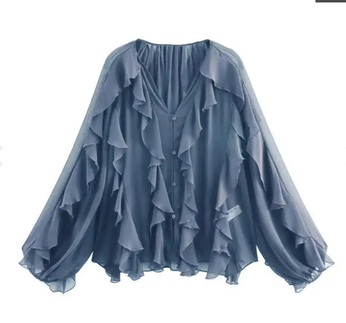 Summer Ruffle frills Top - Shellss