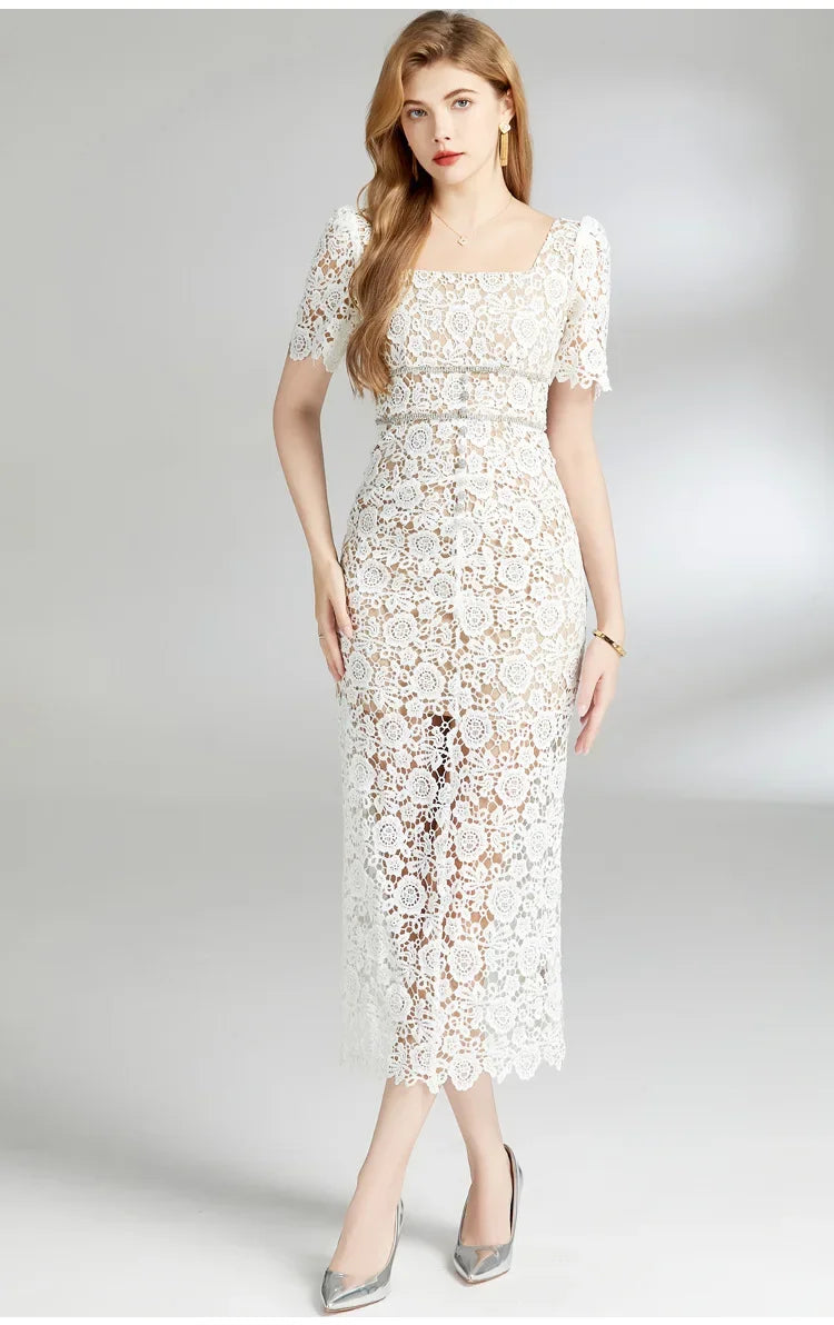 Slimming Lace Dress clio