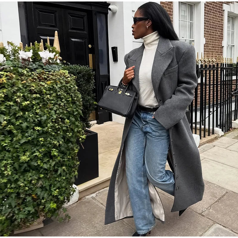 LONG Chic woolen coat