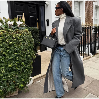 LONG Chic woolen coat