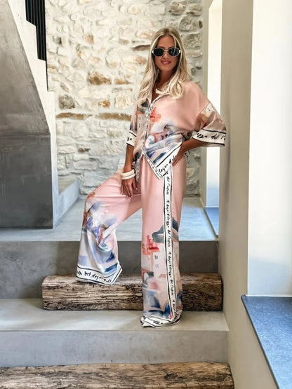 Silk Summer Printed Posh Set