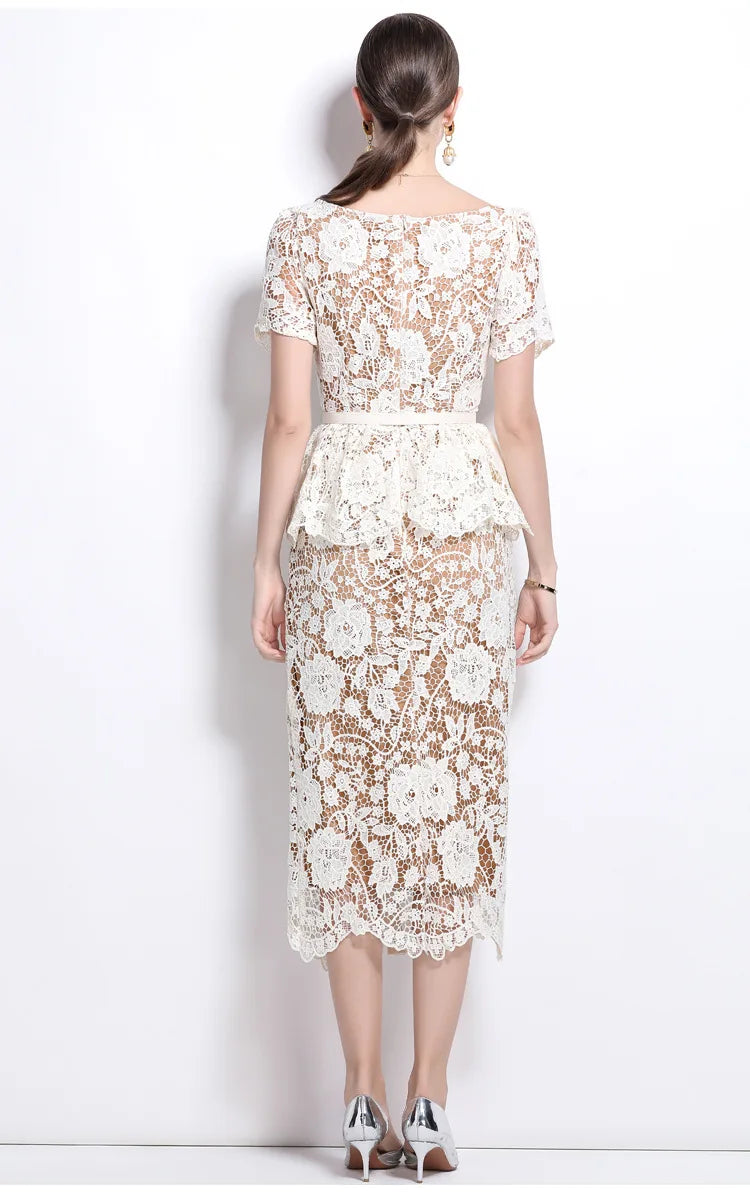 White Elegant Lace dress
