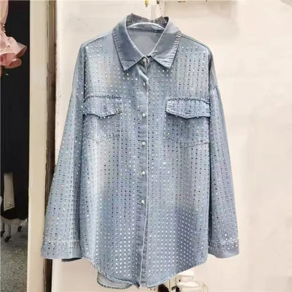 Rhinestone Denim Shirt