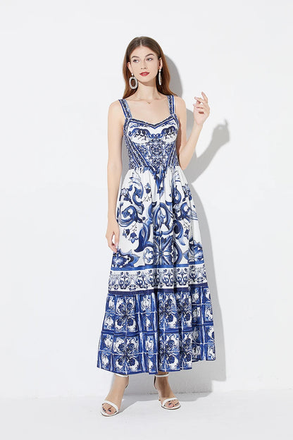 Queen Majolica Print Italian Dress