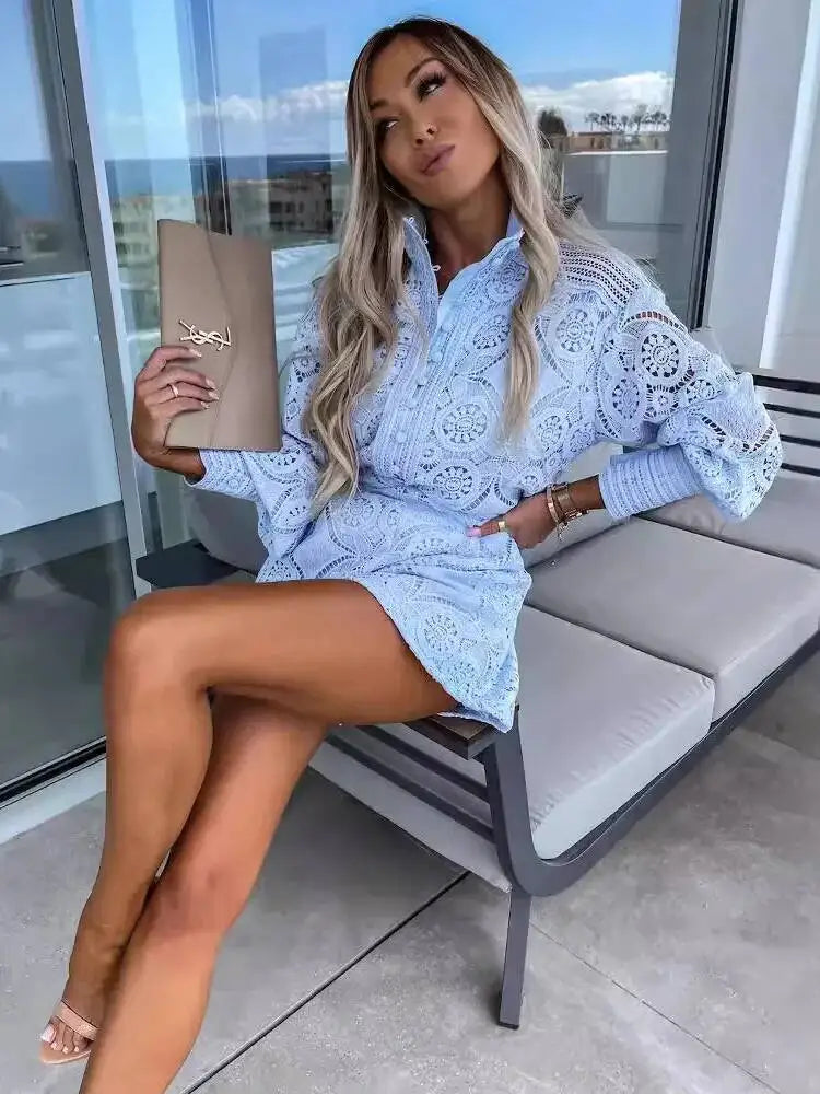 Lace Shorts Two Pieces Set