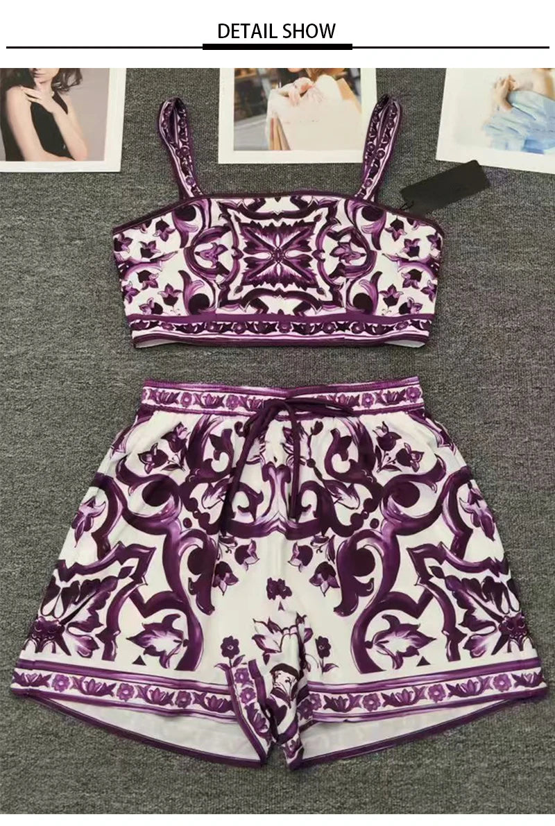 Purple Dolce Shorts & Set - Shellss