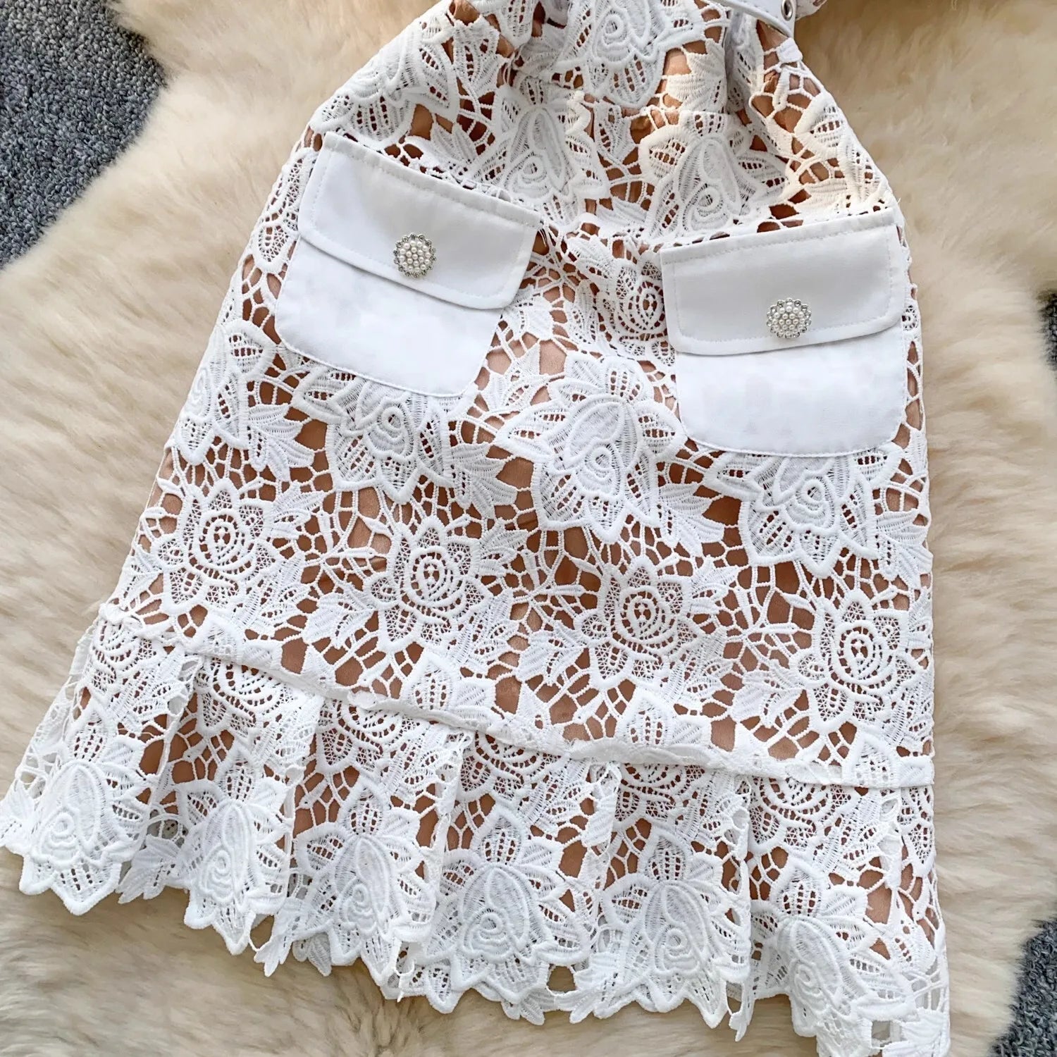 Lace Embroidery Fishtail Party Dresses