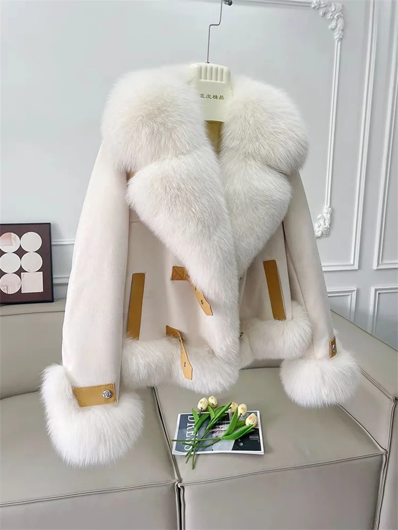 Fashion Imitation Fox Fur Grass Coat Women's Short 2 - Shellss