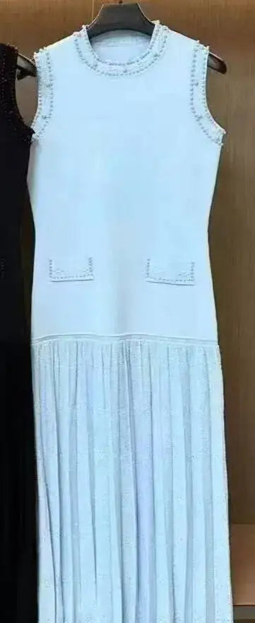 Sandro pearl knit dress