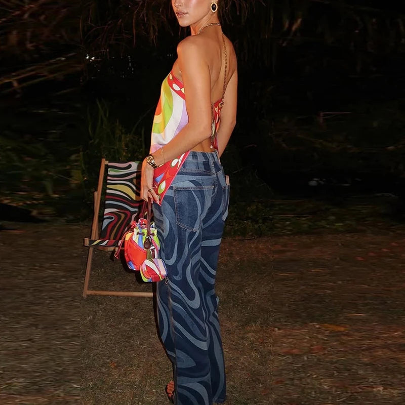 Pucci Halter Tank Tops - Shellss