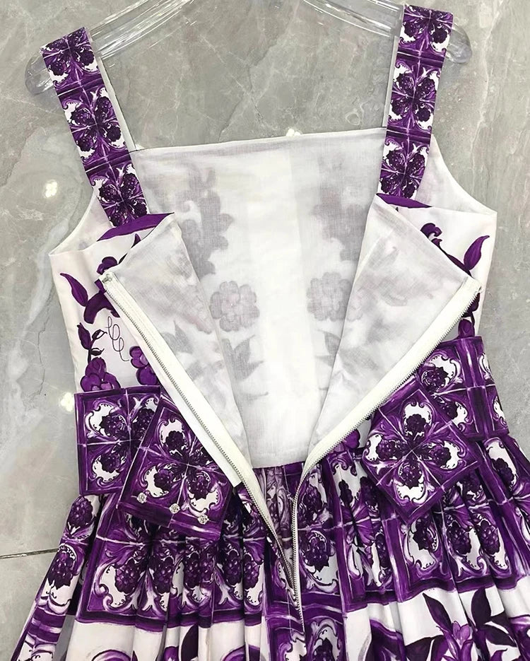 Square neck Dolce purple violet dream