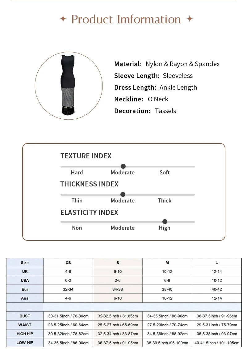 Fringe Mesh Diamond dress Party dress