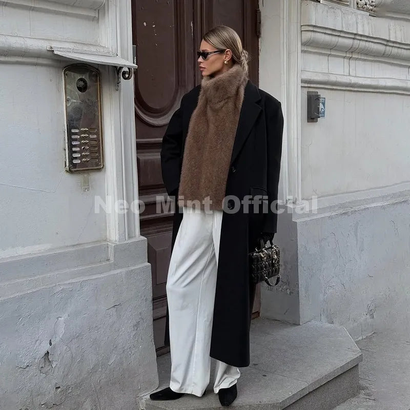 Vest Crop Top Autumn Winter Turtleneck Top