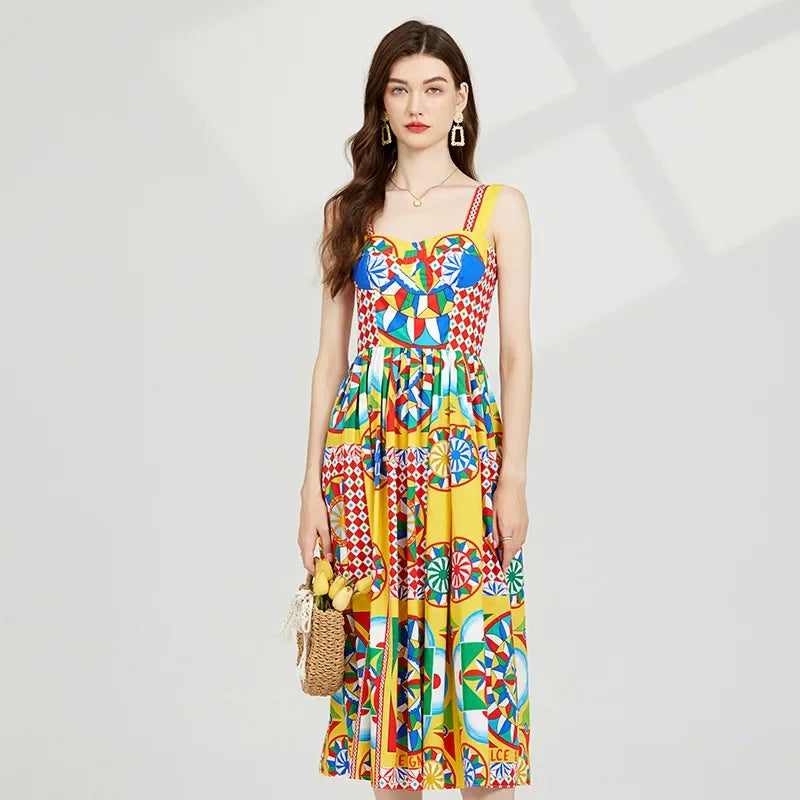 Dolce Geometric Waist Cinched