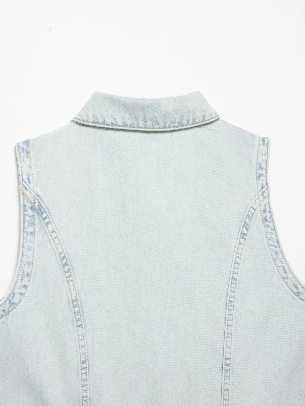 Fashionable Denim Vest And Pants Set Low Waist Long Pants Short Style Spring Season Chinese Brand Women's Clothing Ensemble