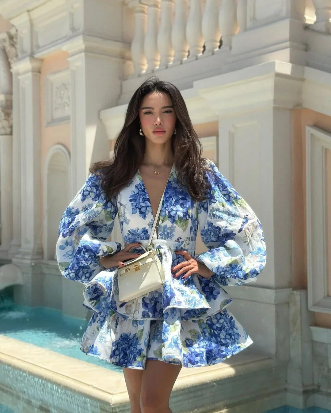 Printed ruffle Mini – Summer Muse - Shellss