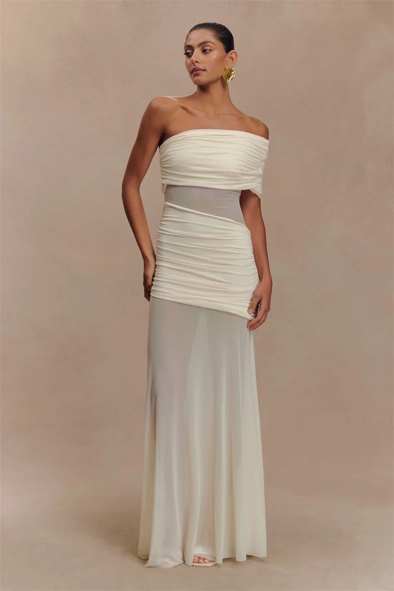 Off-shoulder Strapless Party Long Dress