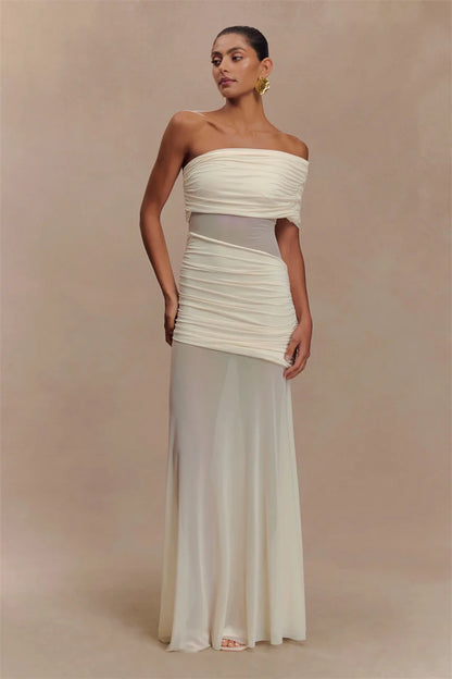 Off-shoulder Strapless Party Long Dress