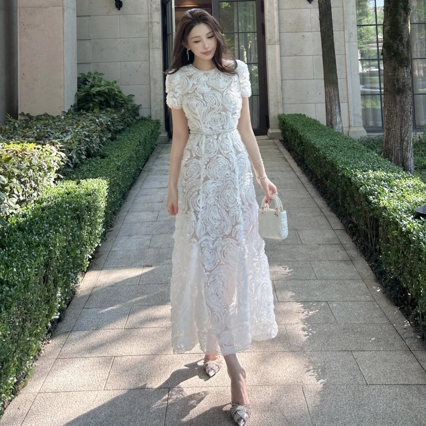 Self portrait white lace dress