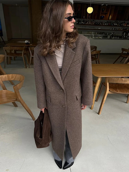 LONG Chic woolen coat