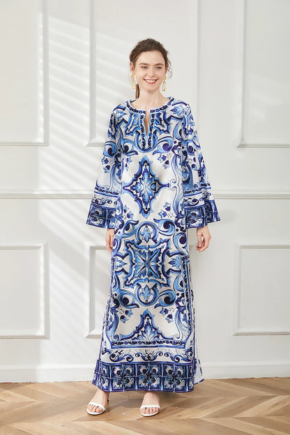 Blue white Porcelain Print