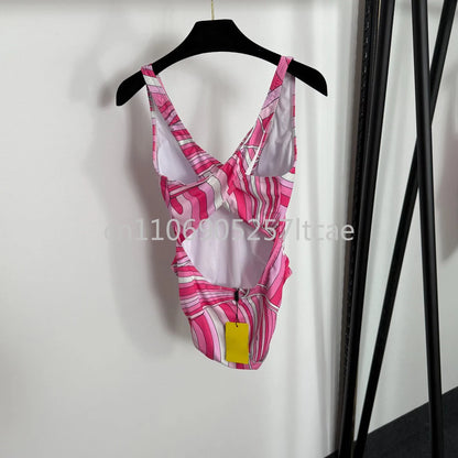 Luxury Design Pink Scarf Swimsuits