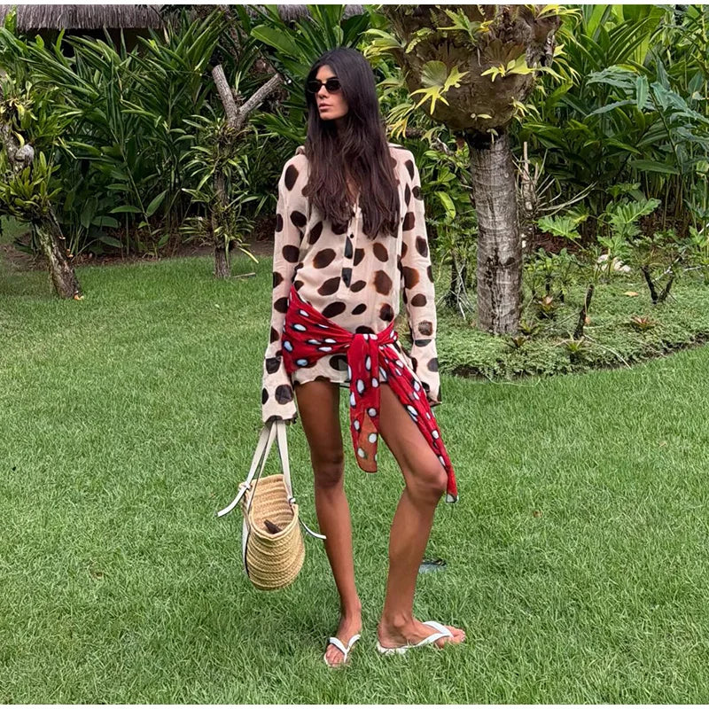 Casual Print Mini Dress