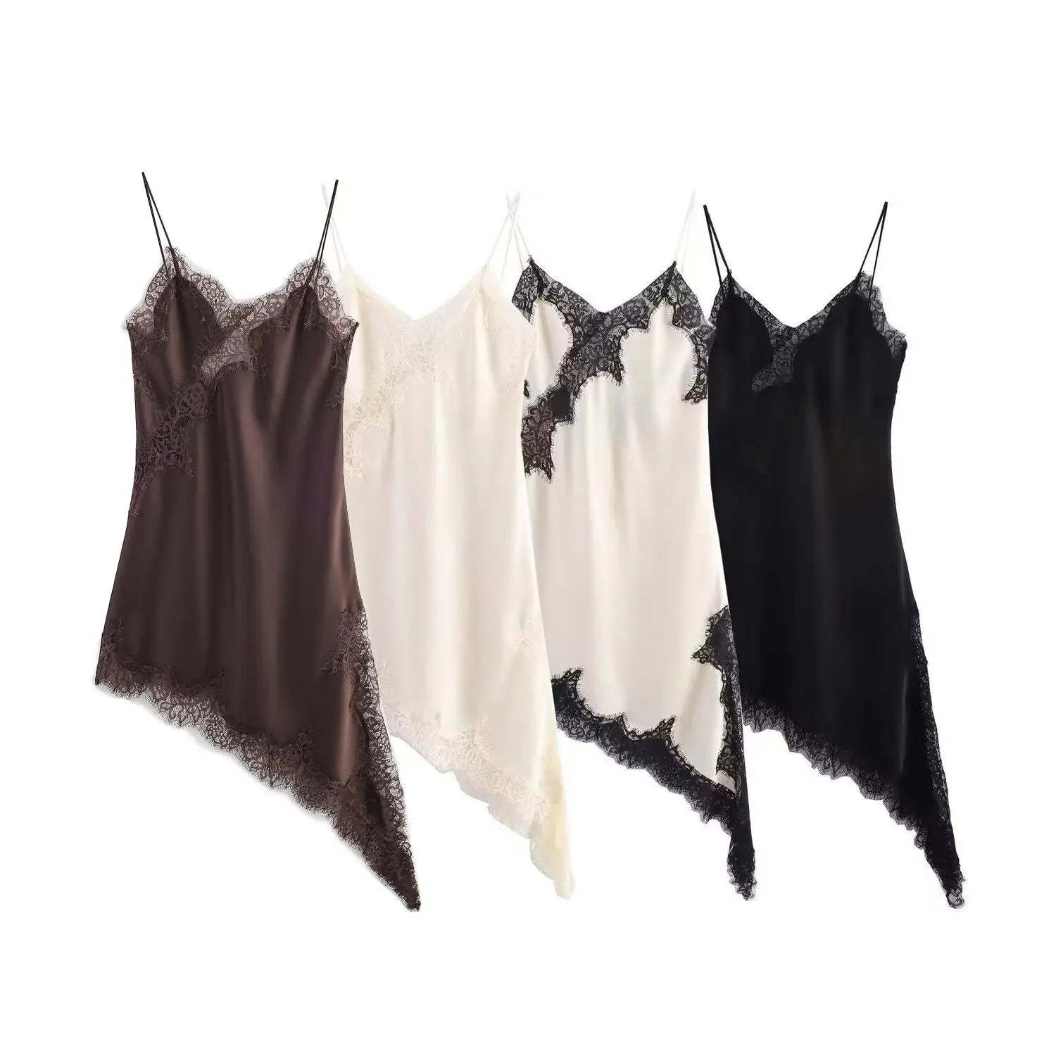 Zara Lace Asymmetric Dress- 24 hrs - Shellss