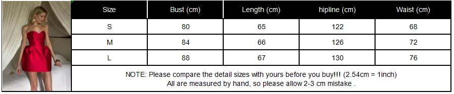 Red Bodycon High Waist Mini Dress Women Fashion Strapless Sleeveless Back Drawstring Gown 2024 Lady Party Club Wear