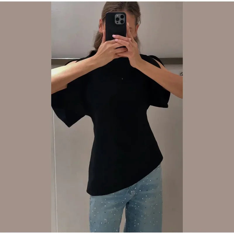Asymmetrical puff Zara top