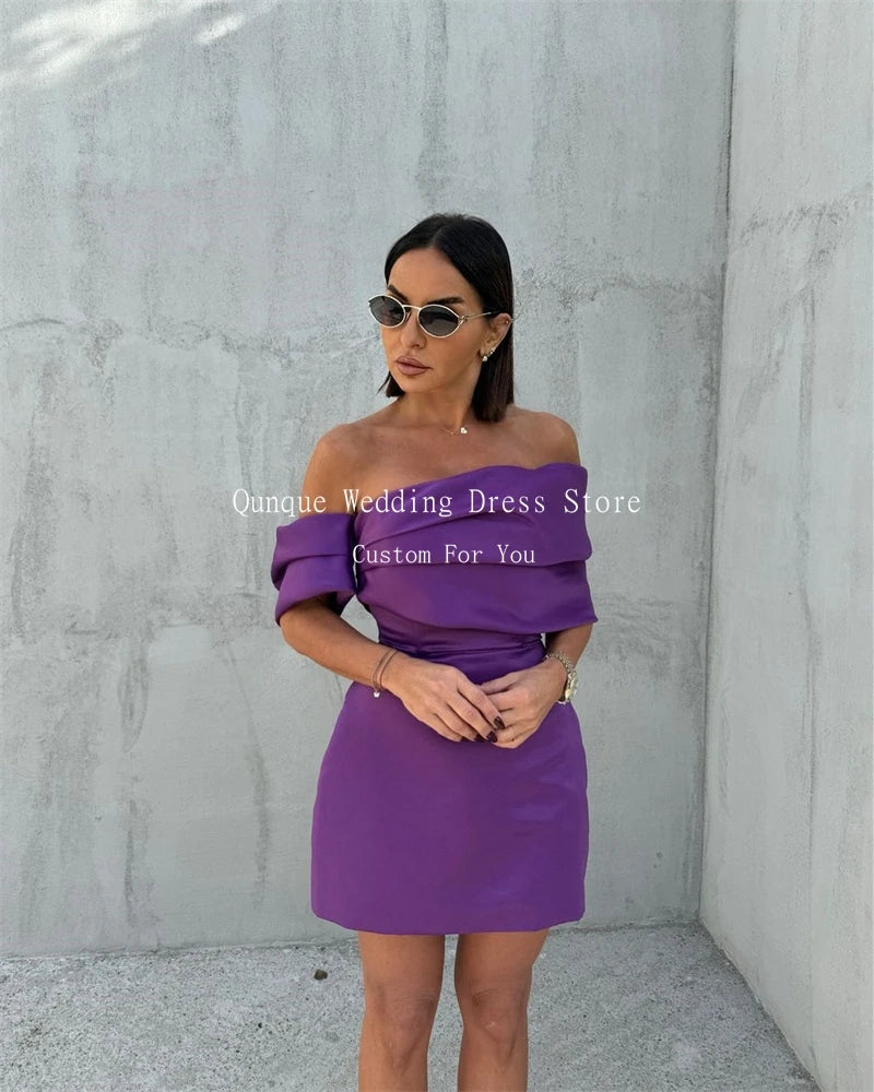 Purple Mini Evening Dresses