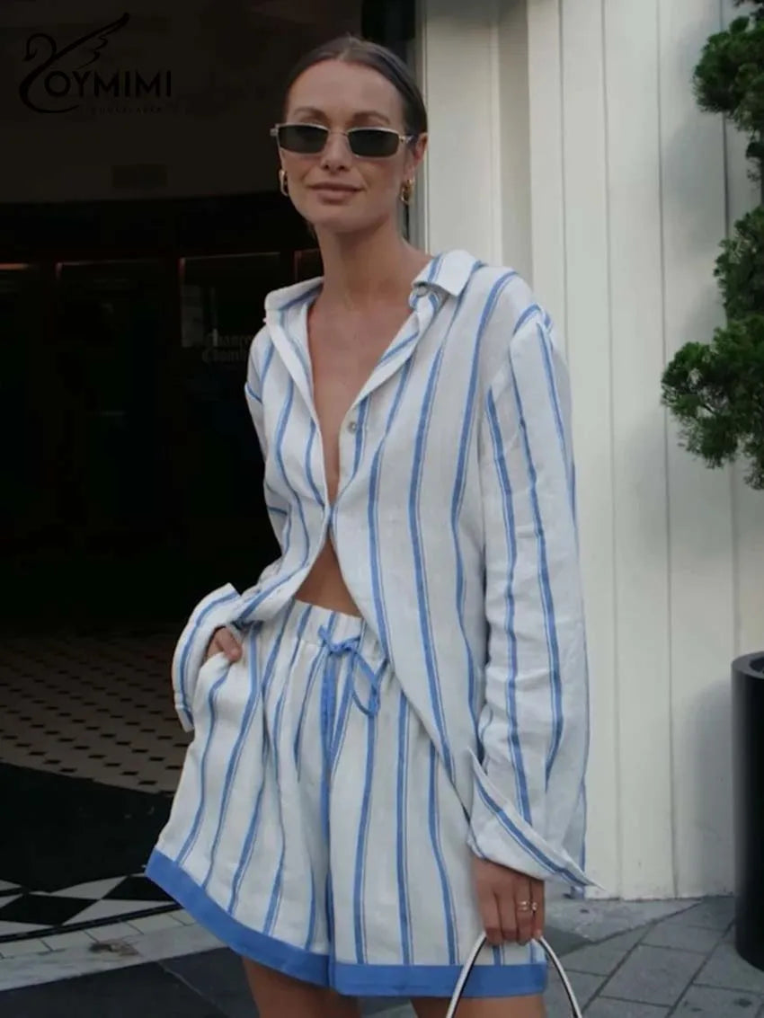 2 Pieces Striped shorts Set