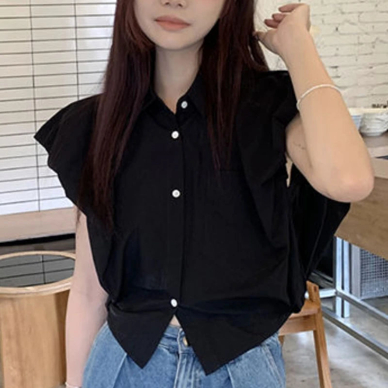 Vintage broad shoulder Crop Top CH