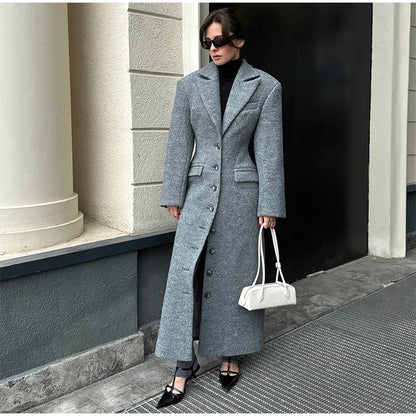 LONG Chic woolen coat