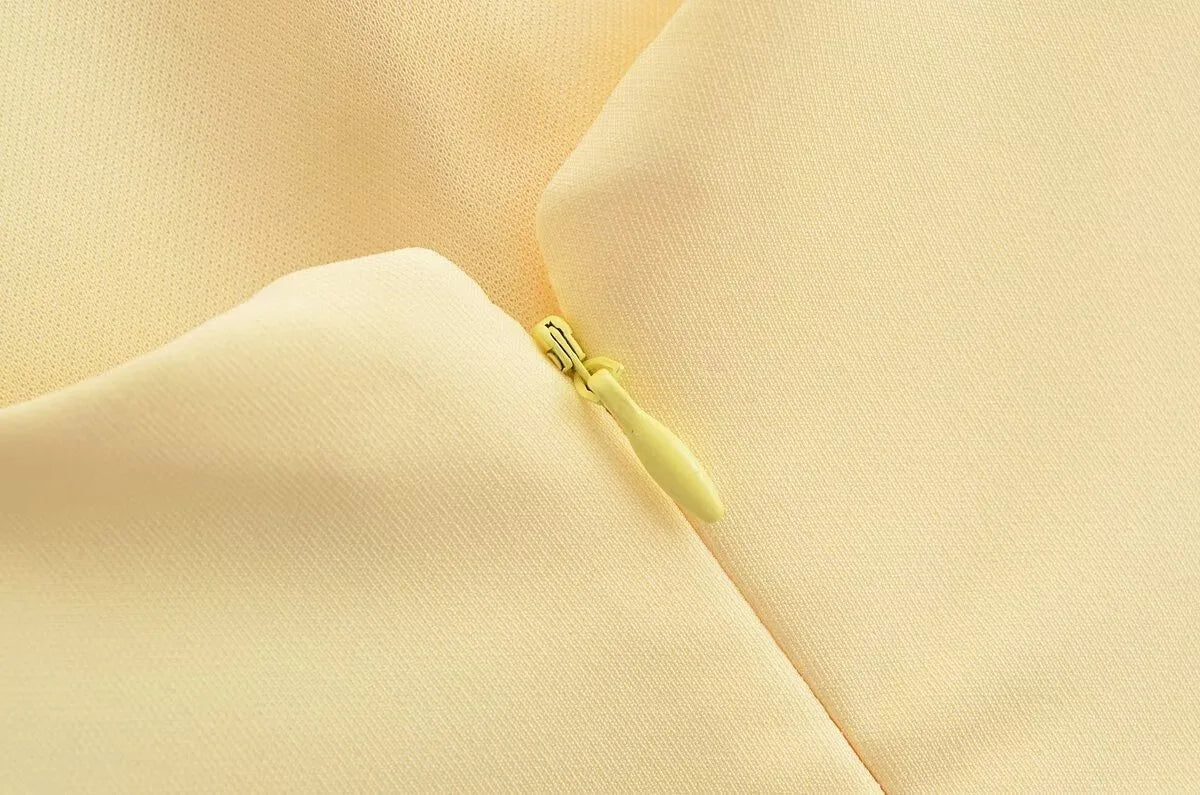 1 Yellow Mini Dress- Super Trendy
