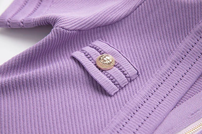 Lavender Gold Buttoned Mini